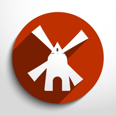 Vektör değirmen web simgesi.