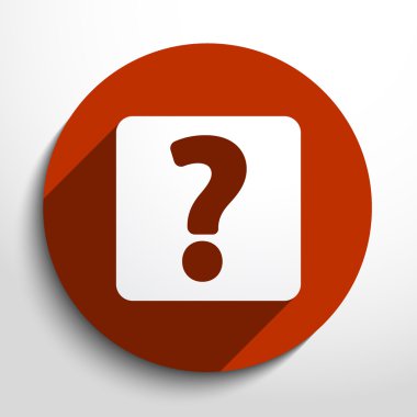 Vektör soru web düz simgesi.