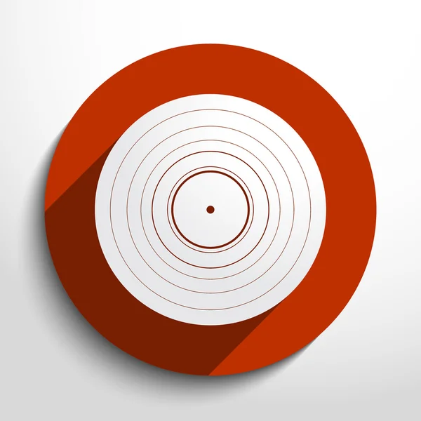 Vektor vinyl record web icon. — Stock vektor