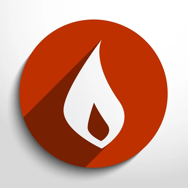 Vector fire flame web icon. — Stock Vector