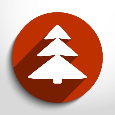 Vektör xmas ağacı web düz simgesi.