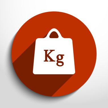 Vektör ağırlık web düz simgesi.