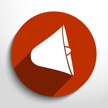 Vektör hoparlör web düz simgesi.