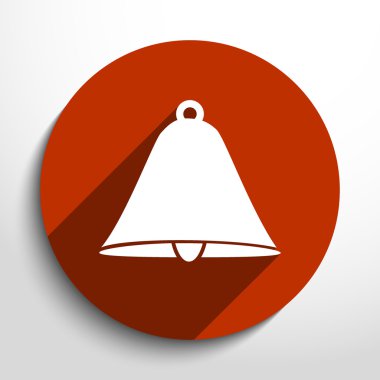 Vektör zil web düz simgesini.