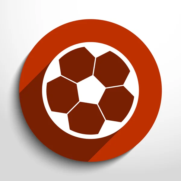 Vektor soccer ball web platt icon. — Stock vektor