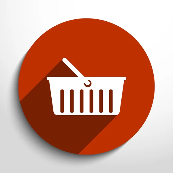 Vector shopping cart web flat icon. — Stock Vector