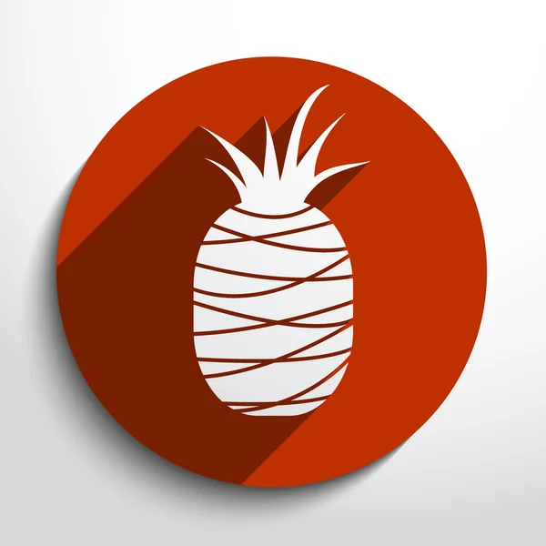 Vector pineapple web flat icon. — Stock Vector