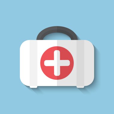 Vektör tıp olgu düz simgesi.