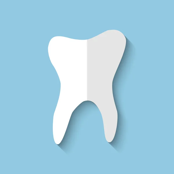 Ícone plano do dente vetorial . —  Vetores de Stock