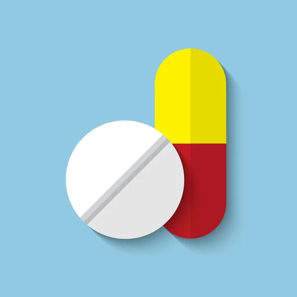 Medicijnen web platte pictogram — Stockvector