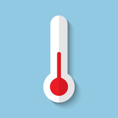 Vector thermometer web icon. clipart