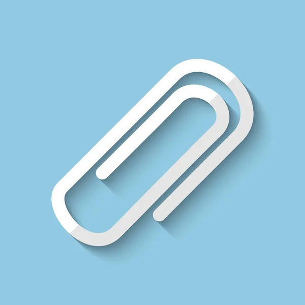 Paper clip web flat icon — Stock Vector