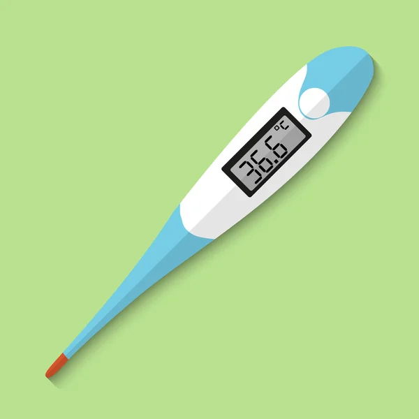 Thermomètre médical vectoriel icône plate . — Image vectorielle