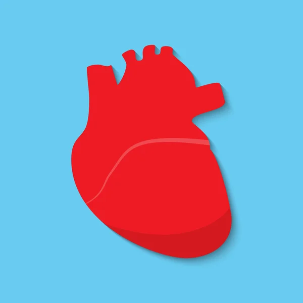 Vector platte hart pictogram. — Stockvector