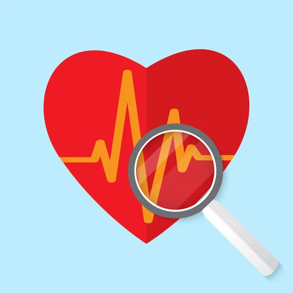 Vector cardiogram of hart ritme medische pictogram. — Stockvector