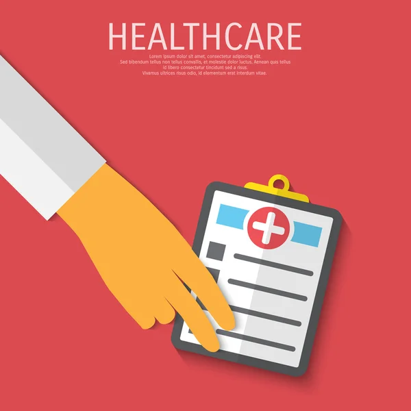 Cuidados de saúde vetorial plano de fundo médico . —  Vetores de Stock