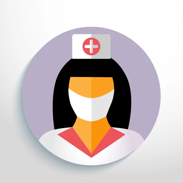 Nurse with gauze bandage. — Stock Vector