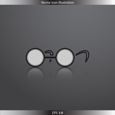 Vektör gözlük web düz simgesi