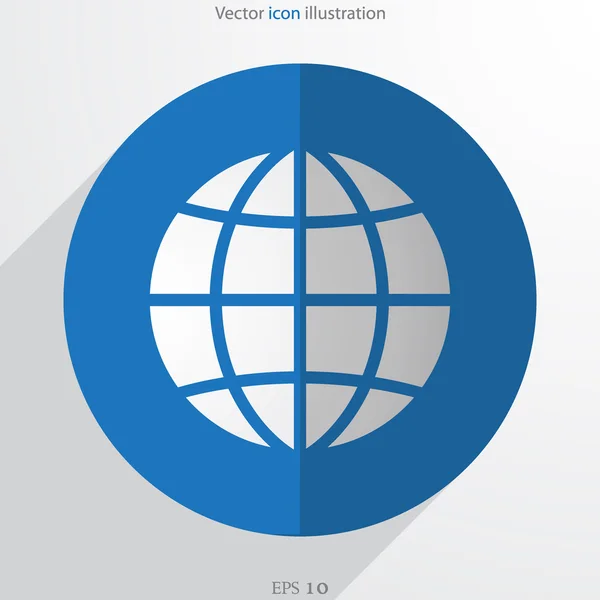 Vektor Globus Web flaches Symbol — Stockvektor