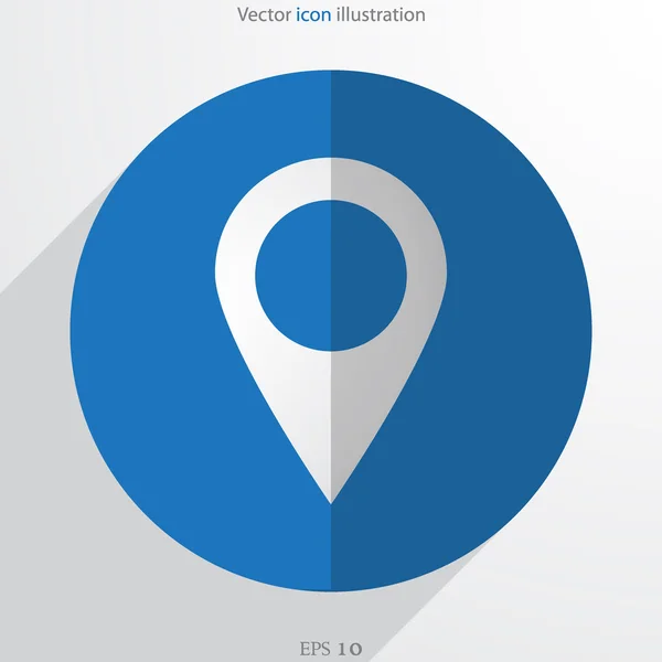 Wektor wskaźnik mapę sieci web płaski ikona — Wektor stockowy