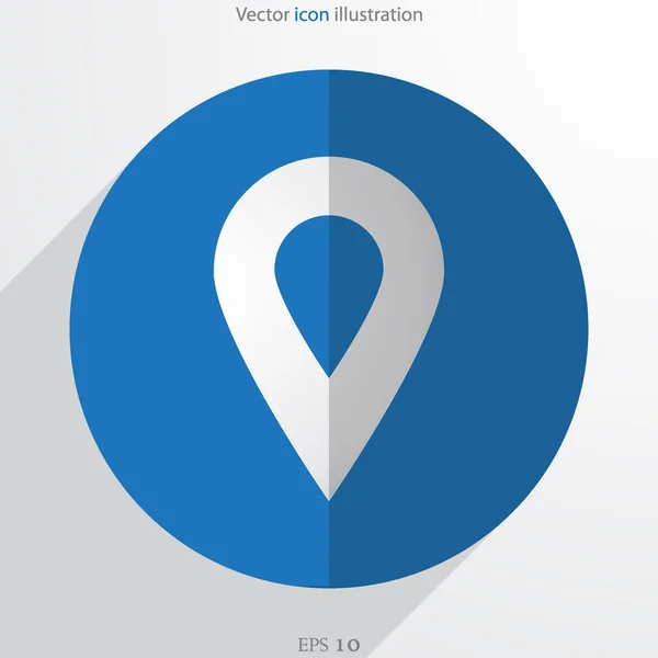 Wektor wskaźnik mapę sieci web płaski ikona — Wektor stockowy