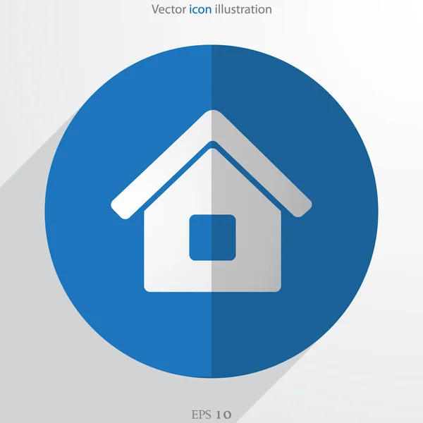 Vector home web flat icon — Stock Vector