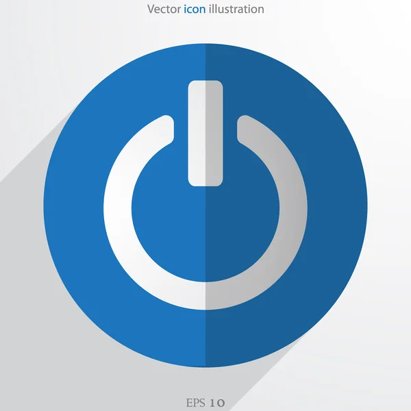 Vector encendido apagado icono plano de la web interruptor — Vector de stock