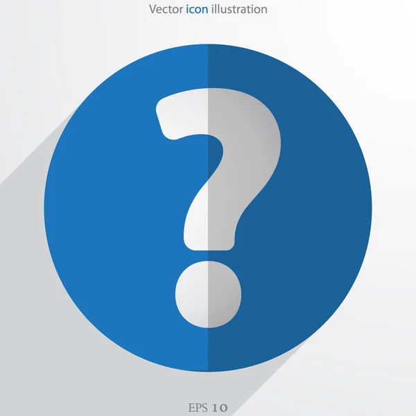 Vector question web flat icon — Stock Vector