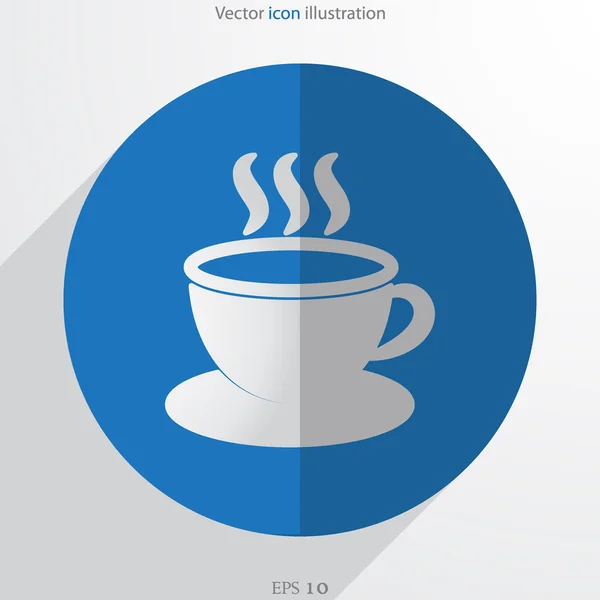 Vecteur boisson chaude web icône plate — Image vectorielle