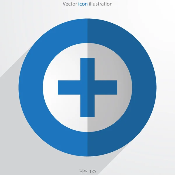 Vector plus web flat icon — Stock Vector