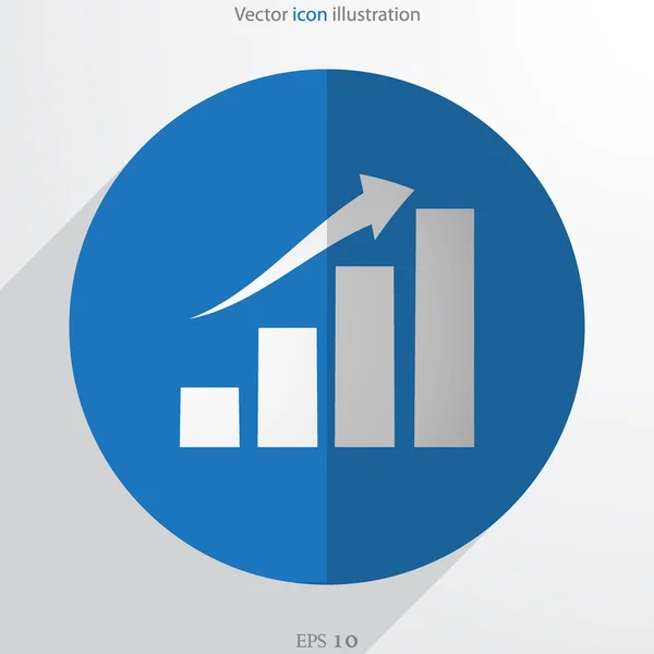 ベクトル グラフ web フラット アイコン — ストックベクタ