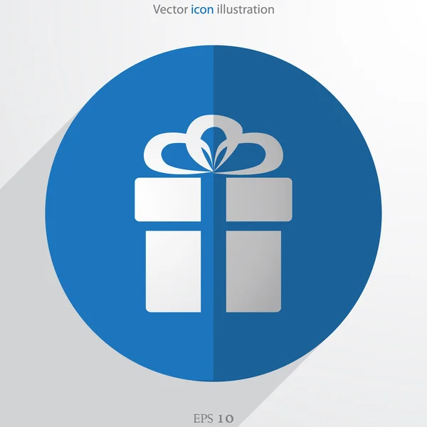 Vector gift box web flat icon — Stock Vector