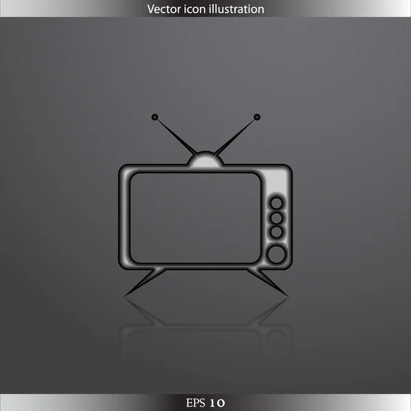 Vector tv web icône plate — Image vectorielle