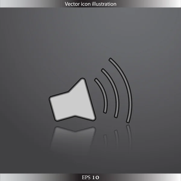 Vector altavoz web icono plano — Archivo Imágenes Vectoriales