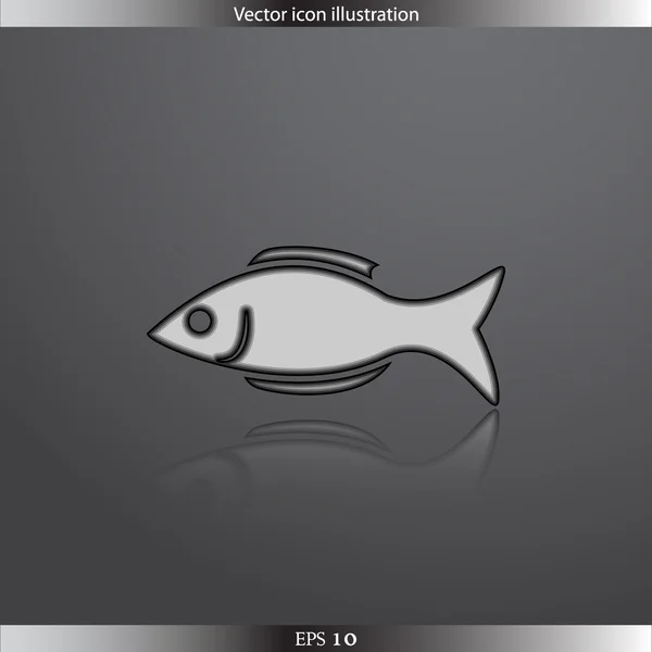 Vector pescado web icono plano — Vector de stock