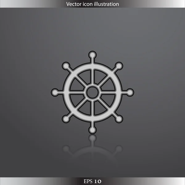 Vector rudder web flat icon — Stock Vector