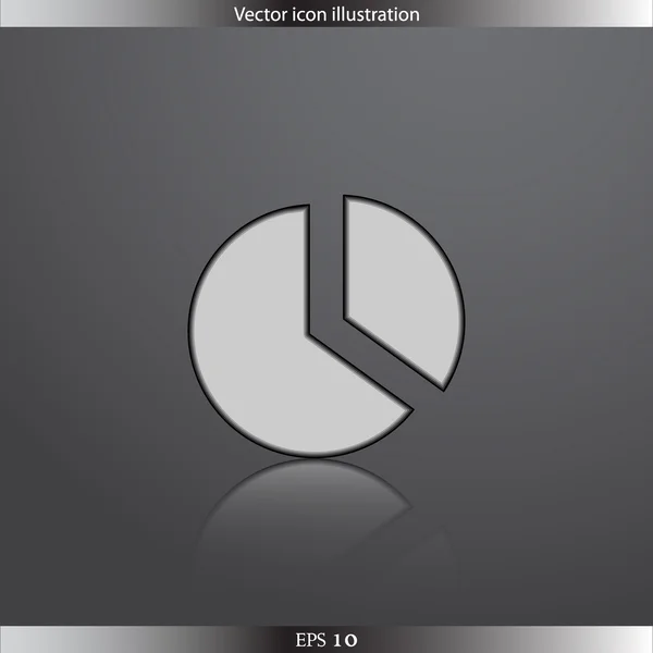 Vector pie chart web flat icon — Stock Vector