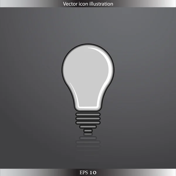 Vecteur Ampoule web icône plate — Image vectorielle