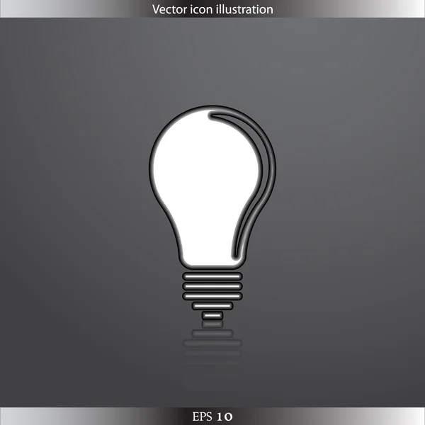 Vector Light bulb web flat icon — Stock Vector
