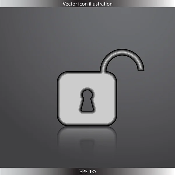 Vector candado web icono plano — Archivo Imágenes Vectoriales