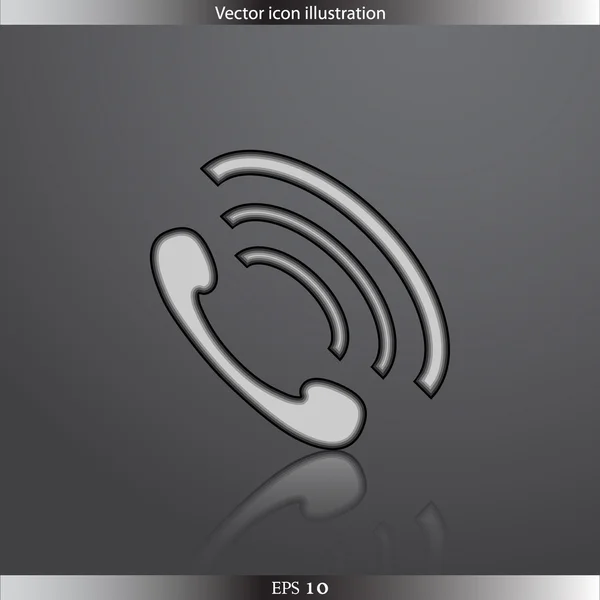 Vector phone handse web flat icon — Stock Vector