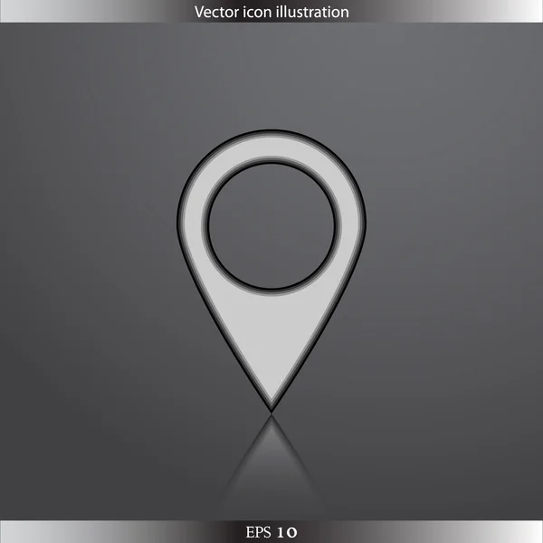 Vector mapa ponteiro web flat icon —  Vetores de Stock