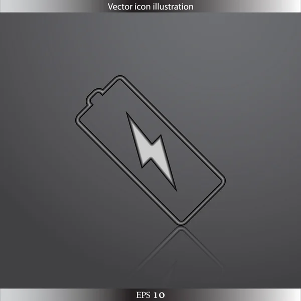 Vektor Batterie Web flaches Symbol — Stockvektor