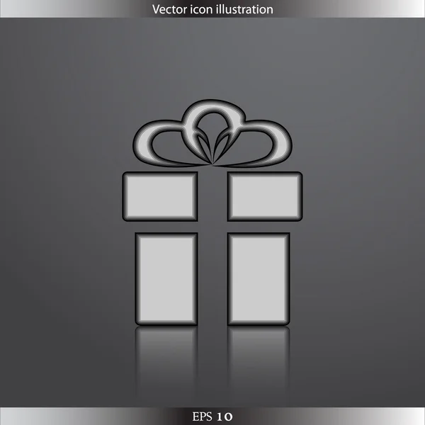 Vector gift box web flat icon — Stock Vector