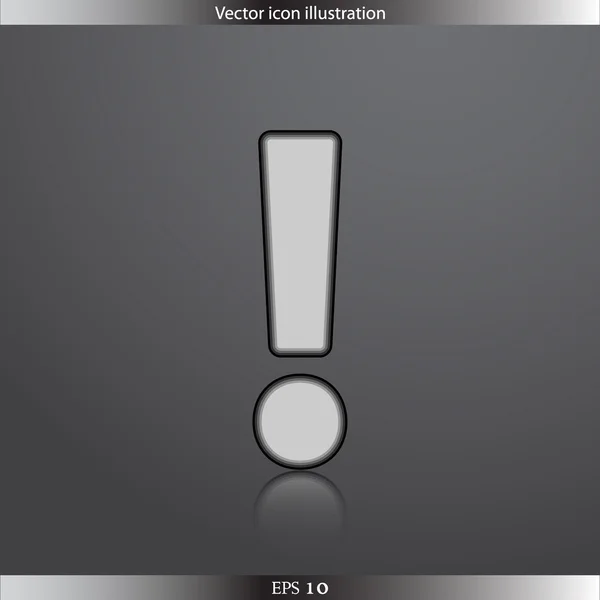 ベクトル感嘆 web フラット アイコン — ストックベクタ