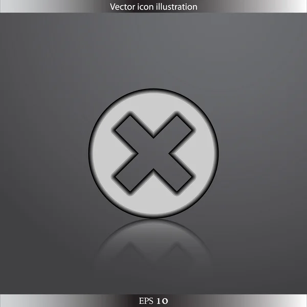 Vektor schließen Web-Flat-Symbol — Stockvektor