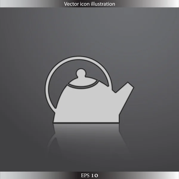 Vector tea pot web icon — Stock Vector