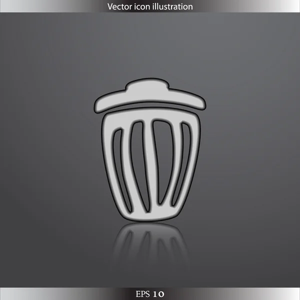 Vector trash can web icon — Stock Vector