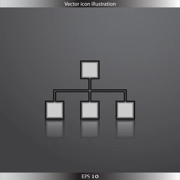 Icône web réseau vectoriel — Image vectorielle