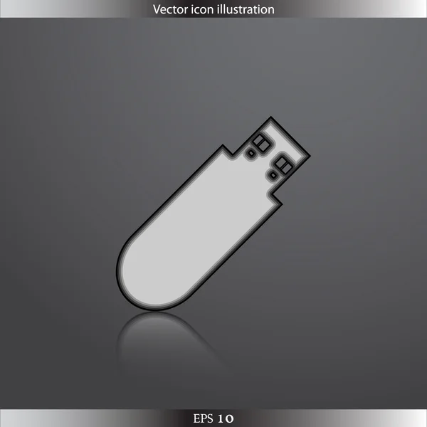 Vector usb flash drive web icon — Stock Vector